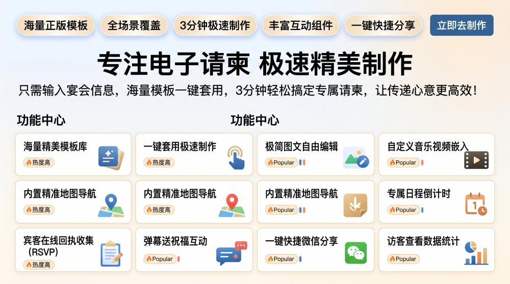 聚会电子邀请函加倒计时，3步搞定！小白也能零门槛操作